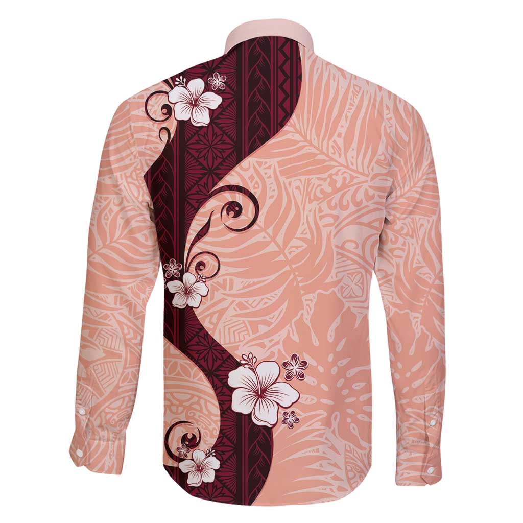 Polynesia Hibiscus Family Matching Summer Maxi Dress and Hawaiian Shirt Rose Bud Curve Motif - Polynesian Pride