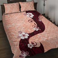 Polynesia Hibiscus Quilt Bed Set Rose Bud Curve Motif - Polynesian Pride