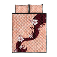 Polynesia Hibiscus Quilt Bed Set Rose Bud Curve Motif - Polynesian Pride