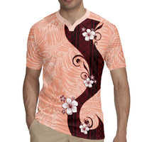 Polynesia Hibiscus Rugby Jersey Rose Bud Curve Motif - Polynesian Pride