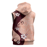Polynesia Hibiscus Sleeveless Hoodie Rose Bud Curve Motif LT05 - Polynesian Pride