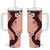 Polynesia Hibiscus Tumbler With Handle Rose Bud Curve Motif - Polynesian Pride