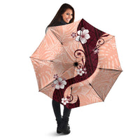 Polynesia Hibiscus Umbrella Rose Bud Curve Motif - Polynesian Pride
