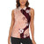 Polynesia Hibiscus Women Sleeveless Polo Shirt Rose Bud Curve Motif - Polynesian Pride