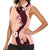 Polynesia Hibiscus Women Sleeveless Polo Shirt Rose Bud Curve Motif - Polynesian Pride