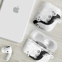 Polynesia Hibiscus AirPods Case White Curve Motif - Polynesian Pride