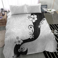 Polynesia Hibiscus Bedding Set White Curve Motif - Polynesian Pride