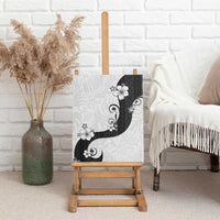 Polynesia Hibiscus Canvas Wall Art White Curve Motif - Polynesian Pride