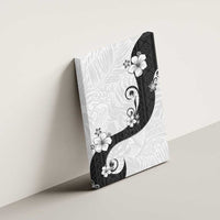 Polynesia Hibiscus Canvas Wall Art White Curve Motif - Polynesian Pride