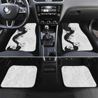 Polynesia Hibiscus Car Mats White Curve Motif - Polynesian Pride