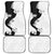 Polynesia Hibiscus Car Mats White Curve Motif - Polynesian Pride