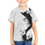 Polynesia Hibiscus Family Matching Off Shoulder Short Dress and Hawaiian Shirt White Curve Motif - Polynesian Pride
