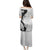 Polynesia Hibiscus Family Matching Puletasi and Hawaiian Shirt White Curve Motif - Polynesian Pride