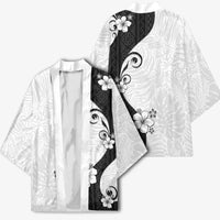 Polynesia Hibiscus Kimono White Curve Motif - Polynesian Pride