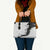 Polynesia Hibiscus Leather Bag White Curve Motif - Polynesian Pride