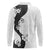 Polynesia Hibiscus Long Sleeve Polo Shirt White Curve Motif - Polynesian Pride