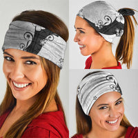 Polynesia Hibiscus Neck Gaiter White Curve Motif - Polynesian Pride