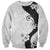 Polynesia Hibiscus Sweatshirt White Curve Motif - Polynesian Pride