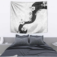 Polynesia Hibiscus Tapestry White Curve Motif - Polynesian Pride