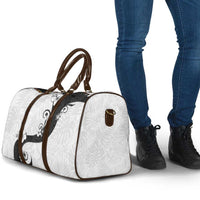 Polynesia Hibiscus Travel Bag White Curve Motif - Polynesian Pride