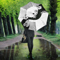 Polynesia Hibiscus Umbrella White Curve Motif - Polynesian Pride