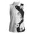 Polynesia Hibiscus Women Sleeveless Polo Shirt White Curve Motif - Polynesian Pride