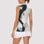 Polynesia Hibiscus Women Sleeveless Polo Shirt White Curve Motif - Polynesian Pride
