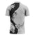 Polynesia Hibiscus Zipper Polo Shirt White Curve Motif - Polynesian Pride