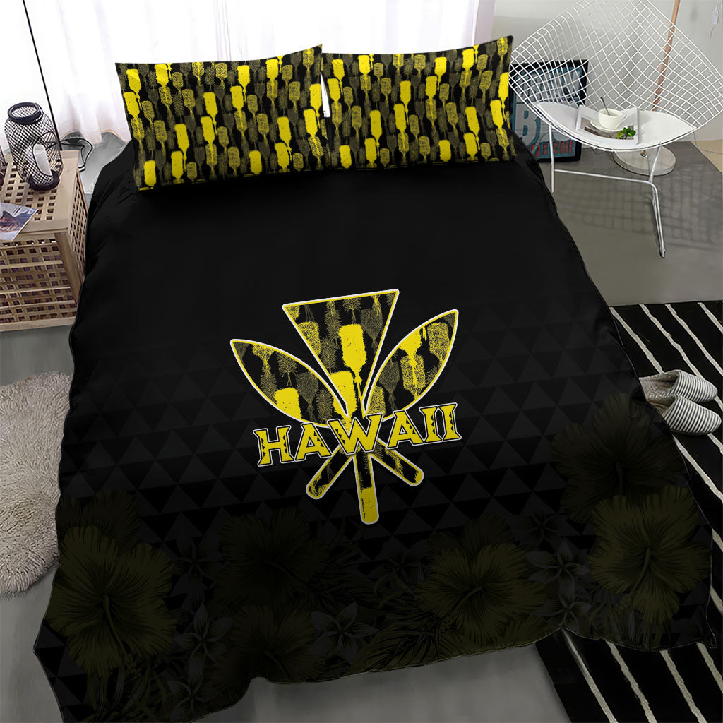 Aloha Hawaii Kahili Bedding Set Kanaka Maoli With Kakau Pattern