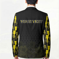 Personalised Aloha Hawaii Kahili Blazer Kanaka Maoli With Kakau Pattern