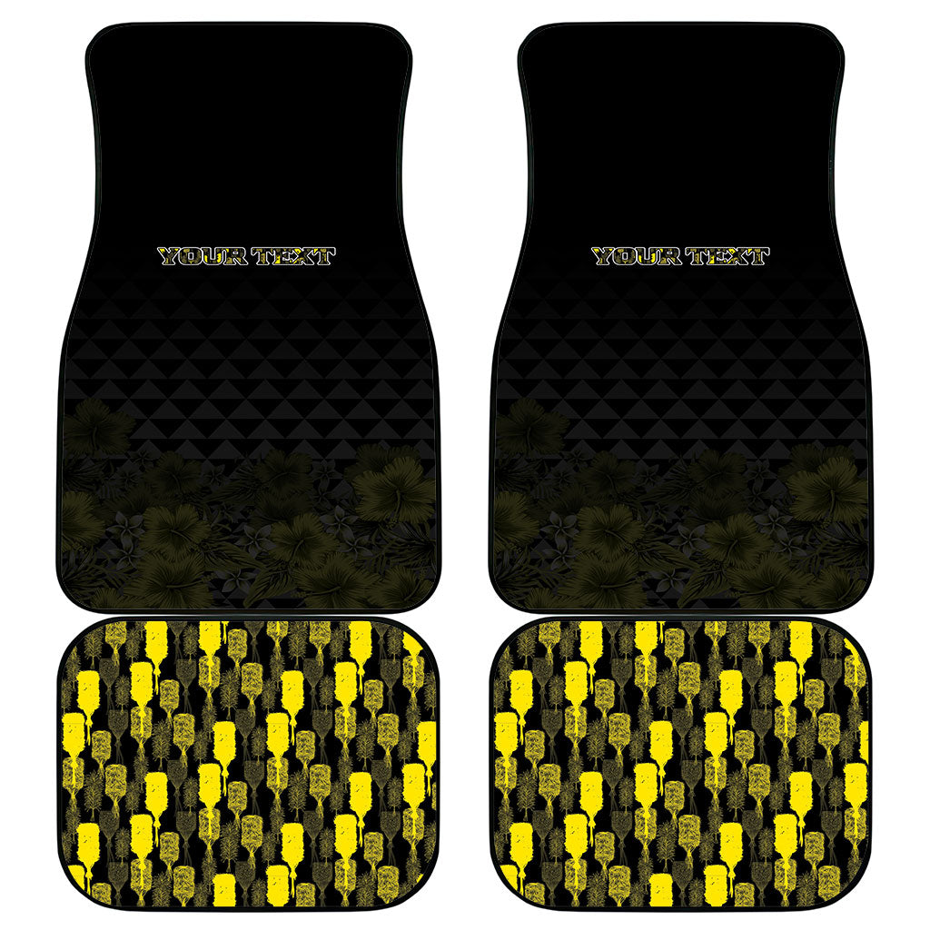 Personalised Aloha Hawaii Kahili Car Mats Kanaka Maoli With Kakau Pattern