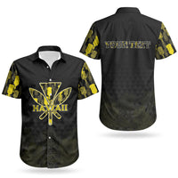Personalised Aloha Hawaii Kahili Couples Matching Tank Maxi Dress and Hawaiian Shirt Kanaka Maoli With Kakau Pattern