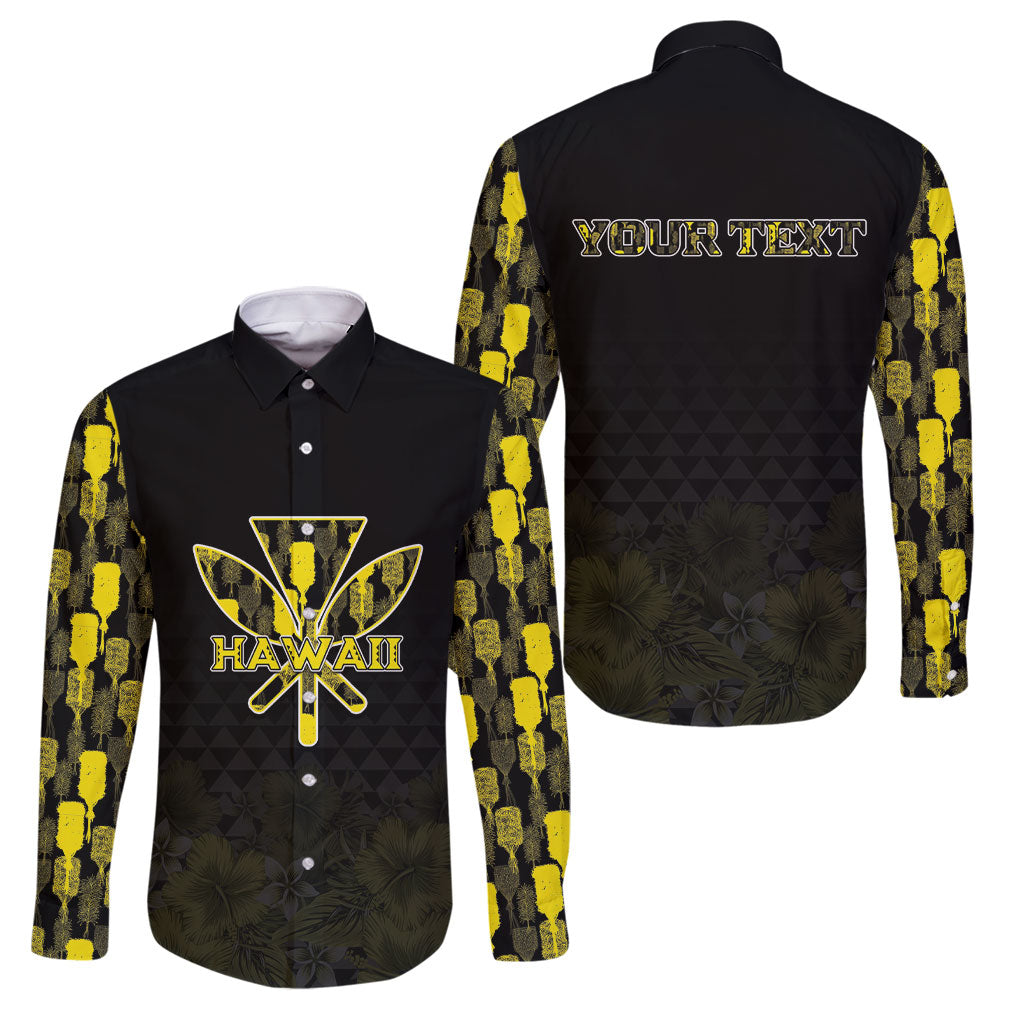 Personalised Aloha Hawaii Kahili Family Matching Long Sleeve Bodycon Dress and Hawaiian Shirt Kanaka Maoli With Kakau Pattern