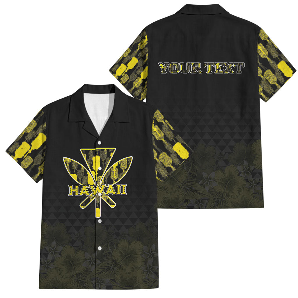Personalised Aloha Hawaii Kahili Family Matching Off The Shoulder Long Sleeve Dress and Hawaiian Shirt Kanaka Maoli With Kakau Pattern
