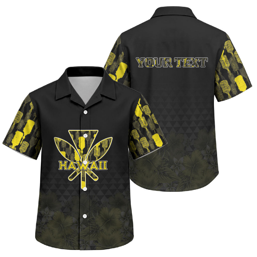 Personalised Aloha Hawaii Kahili Family Matching Puletasi and Hawaiian Shirt Kanaka Maoli With Kakau Pattern