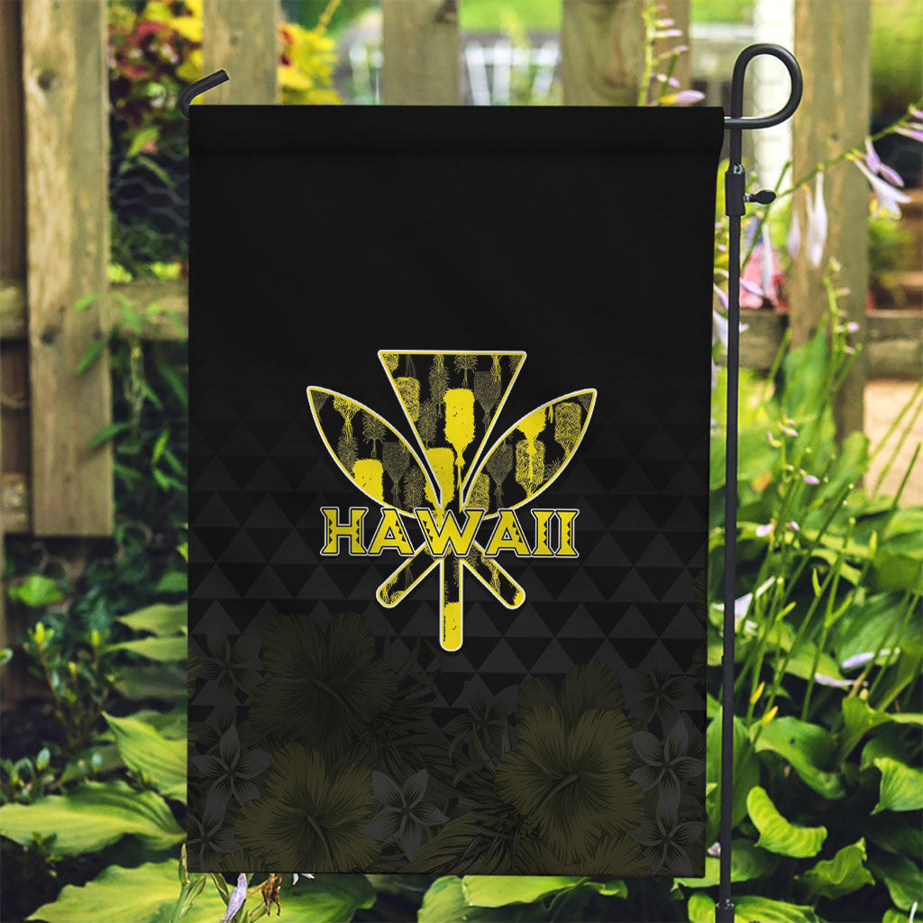 Aloha Hawaii Kahili Garden Flag Kanaka Maoli With Kakau Pattern