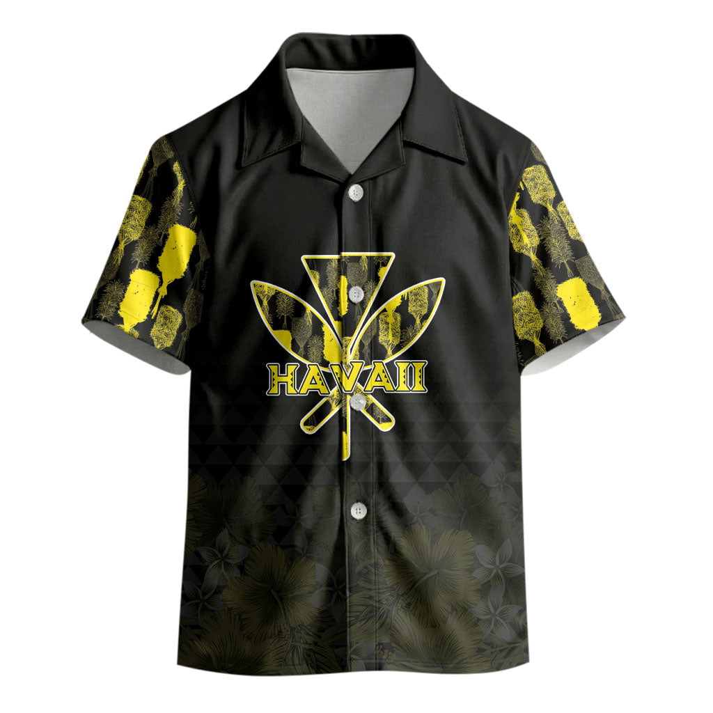 Personalised Aloha Hawaii Kahili Kid Hawaiian Shirt Kanaka Maoli With Kakau Pattern