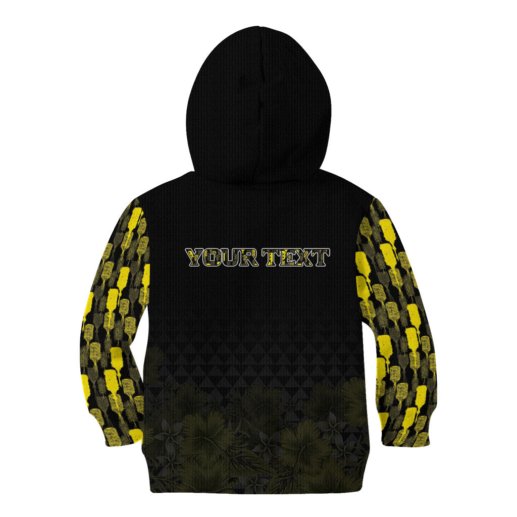 Personalised Aloha Hawaii Kahili Kid Hoodie Kanaka Maoli With Kakau Pattern