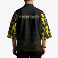 Personalised Aloha Hawaii Kahili Kimono Kanaka Maoli With Kakau Pattern