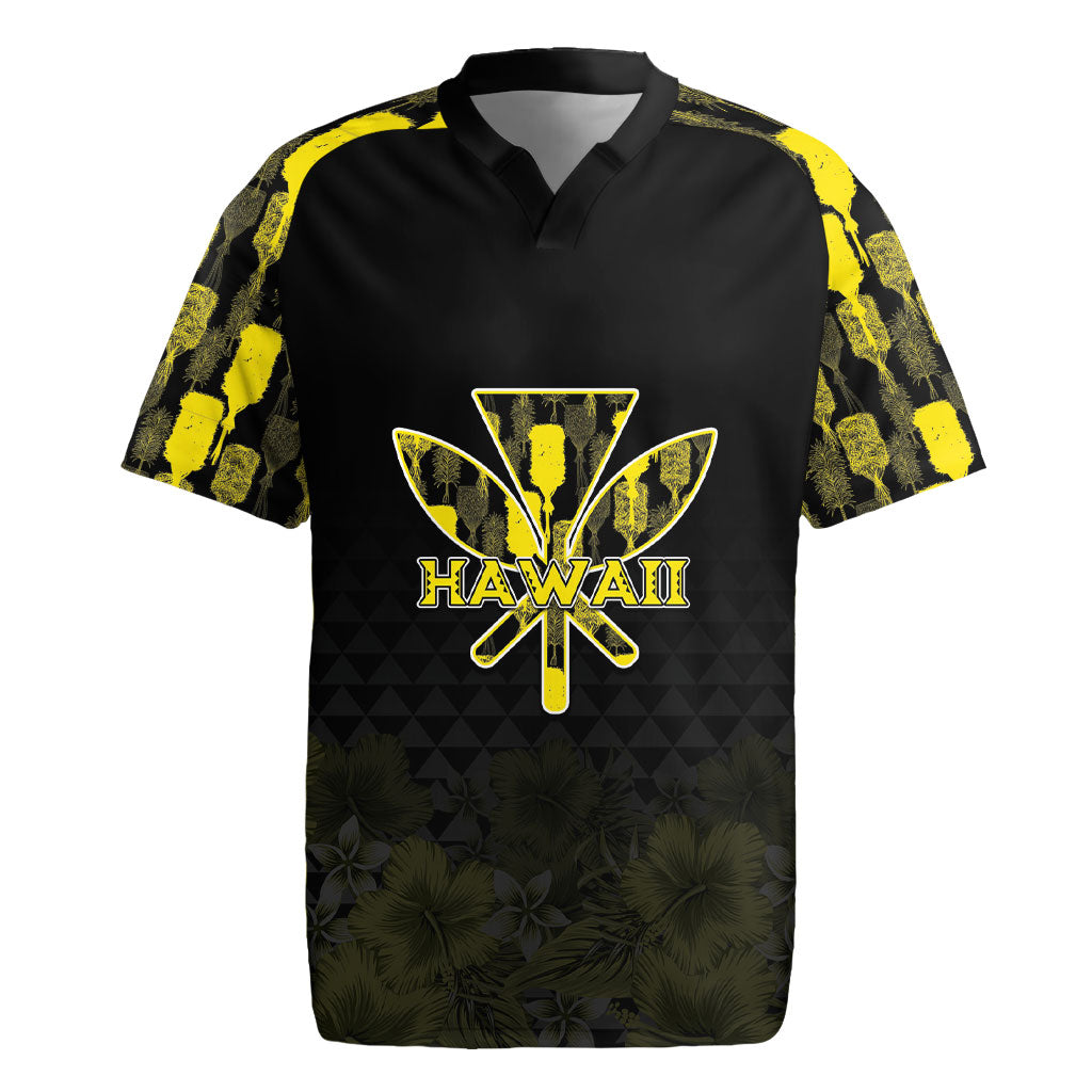 Personalised Aloha Hawaii Kahili Rugby Jersey Kanaka Maoli With Kakau Pattern