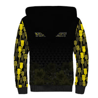 Personalised Aloha Hawaii Kahili Sherpa Hoodie Kanaka Maoli With Kakau Pattern