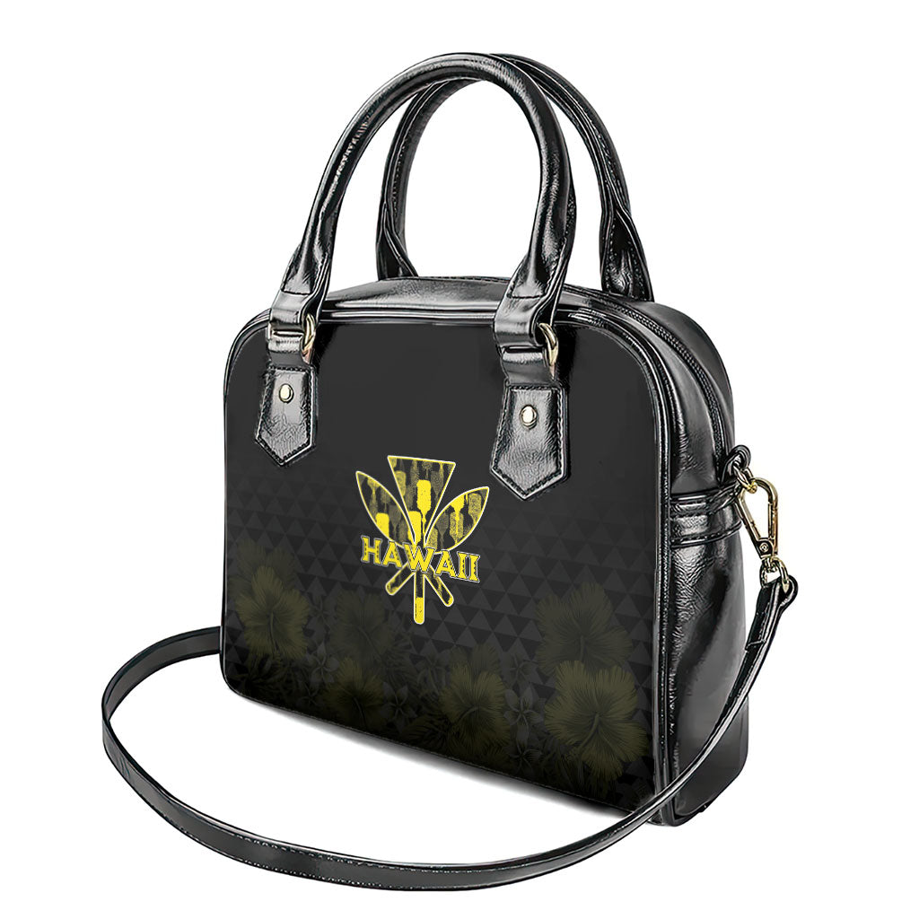 Aloha Hawaii Kahili Shoulder Handbag Kanaka Maoli With Kakau Pattern