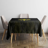 Aloha Hawaii Kahili Tablecloth Kanaka Maoli With Kakau Pattern