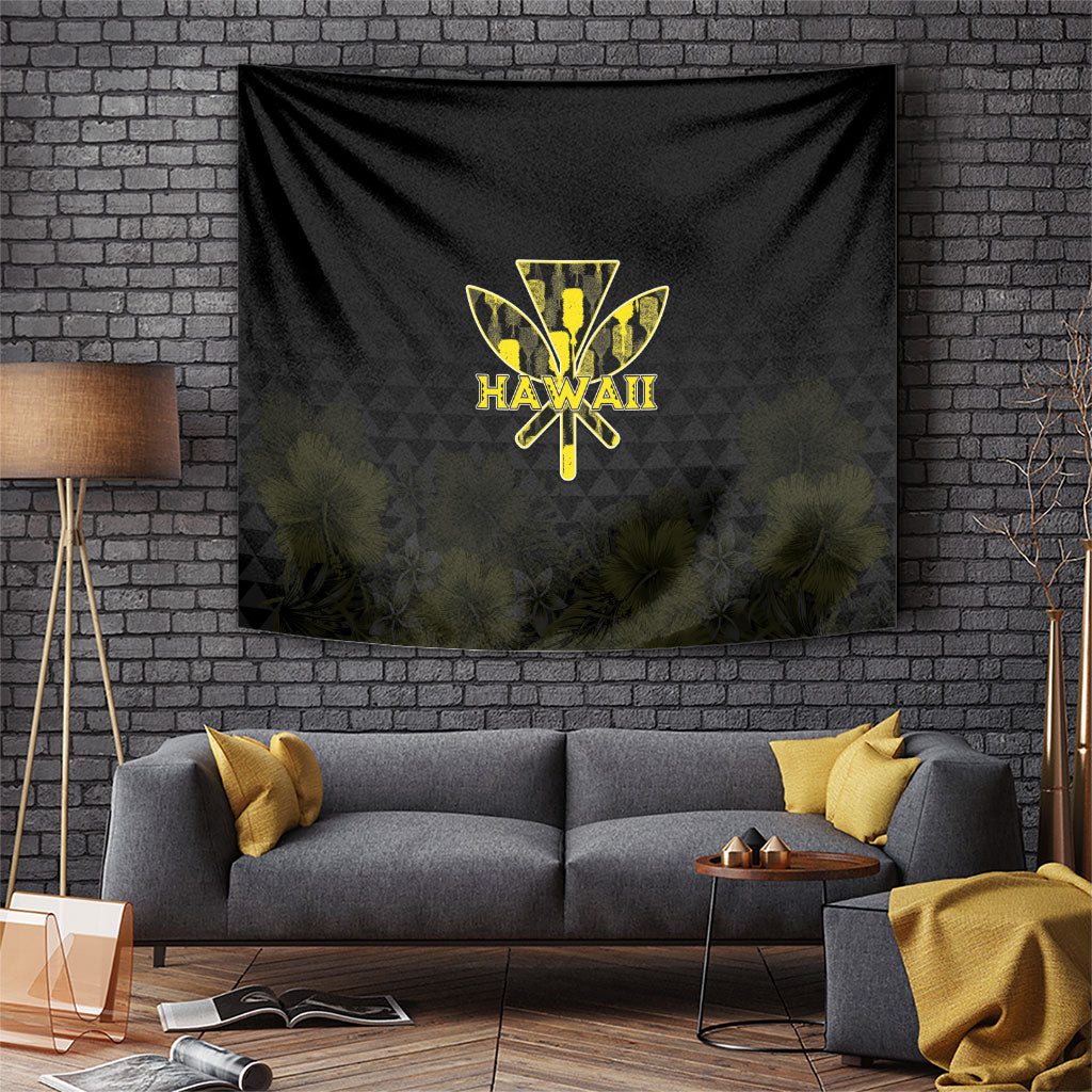 Aloha Hawaii Kahili Tapestry Kanaka Maoli With Kakau Pattern