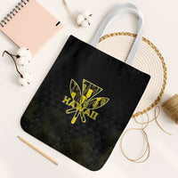 Aloha Hawaii Kahili Tote Bag Kanaka Maoli With Kakau Pattern