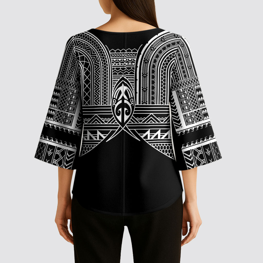 Philippines Igorot Tribal Inspired Kimono Sleeve Blouse Black Version
