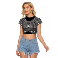 Philippines Igorot Tribal Inspired Raglan Cropped T Shirt Black Version