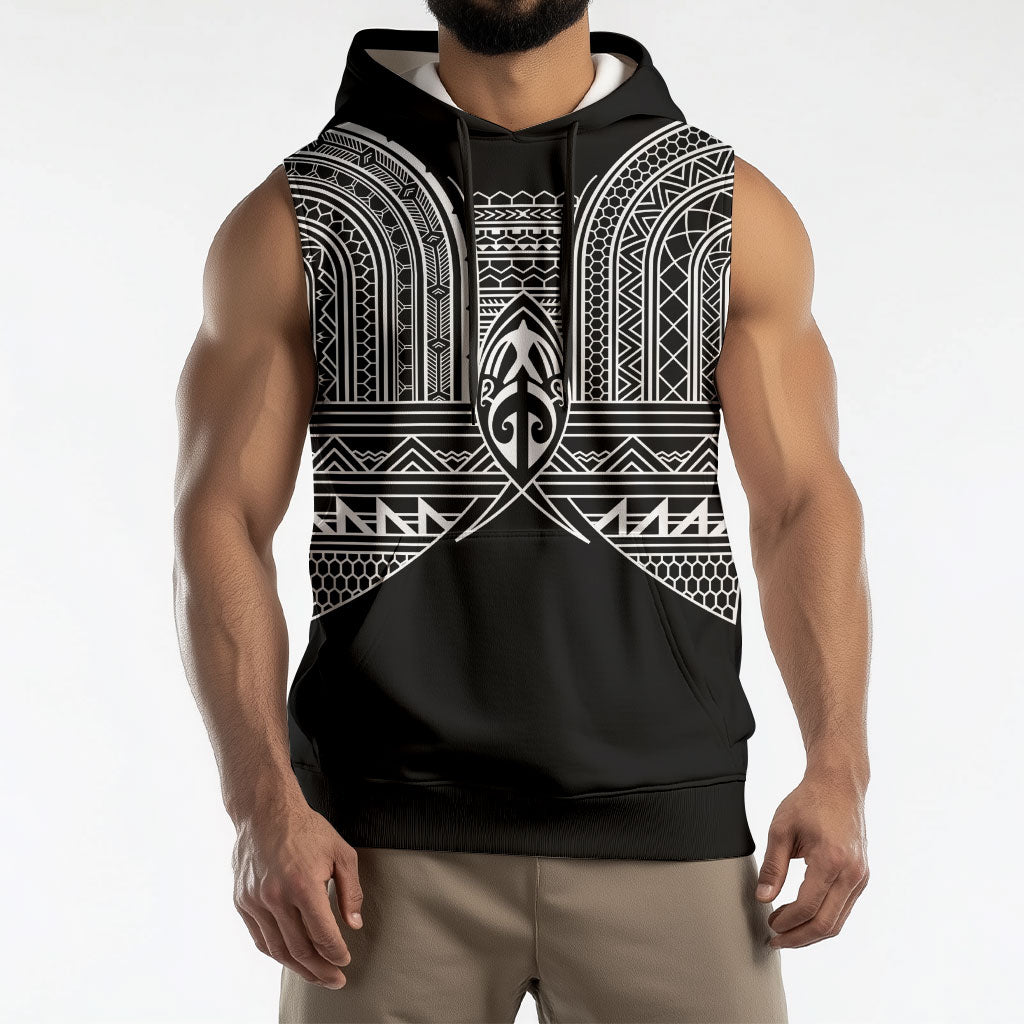 Philippines Igorot Tribal Inspired Sleeveless Hoodie Black Version