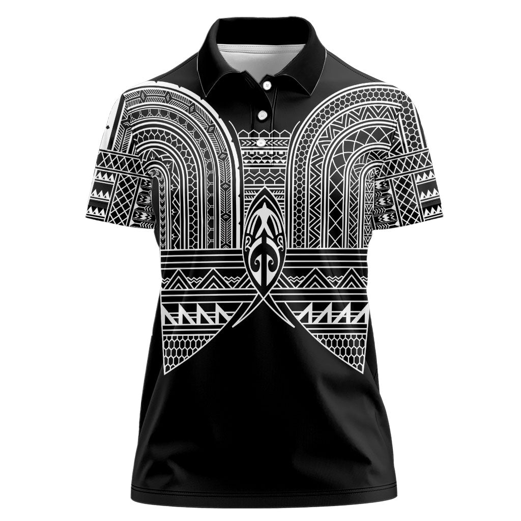 Philippines Igorot Tribal Inspired Women Polo Shirt Black Version