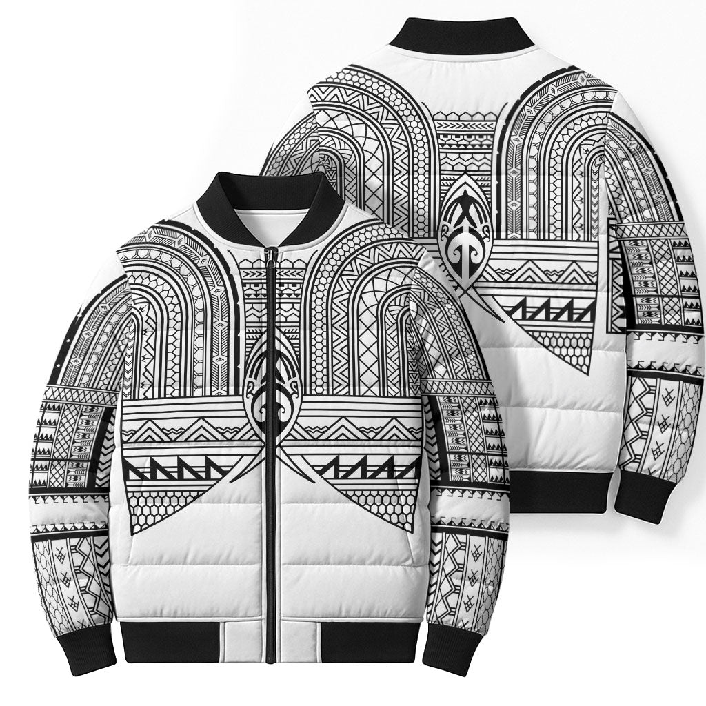 Philippines Igorot Tribal Inspired Bomber Puffer Jacket White Version